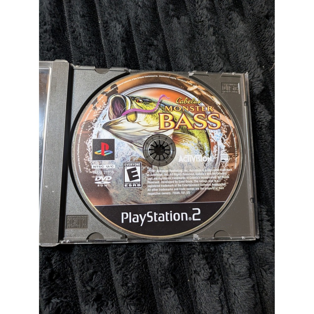 Cabelas Monster Bass PlayStation 2 PS2 2007 Activision SLUS 21715 Fishing Game